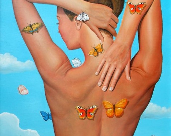 BUTTERFLIES II - original oil painting by Grigor Velev