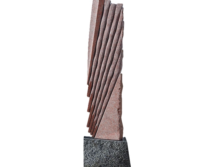 ARC - original red granite sculpture by Ognyan Chitakov