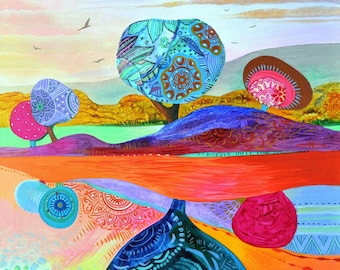 TALES OF LAKE - original oil painting by Silvia Pavlova