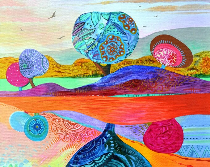 TALES OF LAKE - original oil painting by Silvia Pavlova