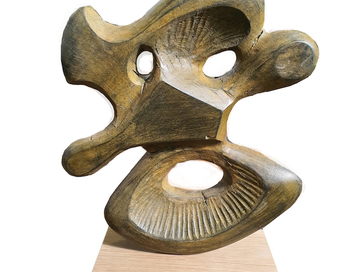 FUSION II - original wood sculpture by George Troyanov