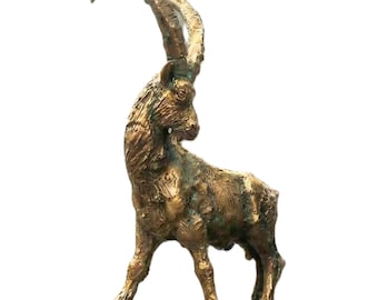 ALPINE IBEX - bronze sculpture by Rasho Mitev