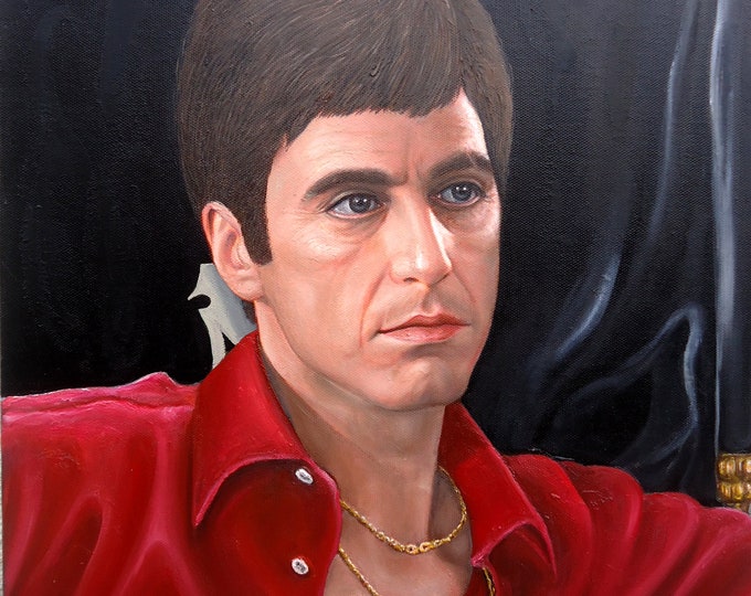 SCARFACE - original oil painting by Grigor Velev