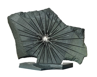 MIDNIGHT SINGULARITY - original stone sculpture by Ognyan Chitakov