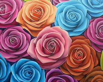 FLORAL RHAPSODY - original oil painting by Grigor Velev