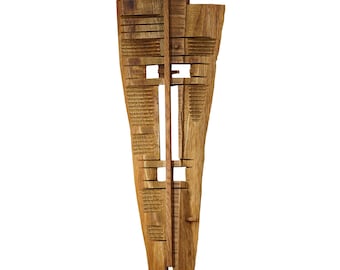 KINICH AHAU - original wood wall sculpture by Sava Draganov