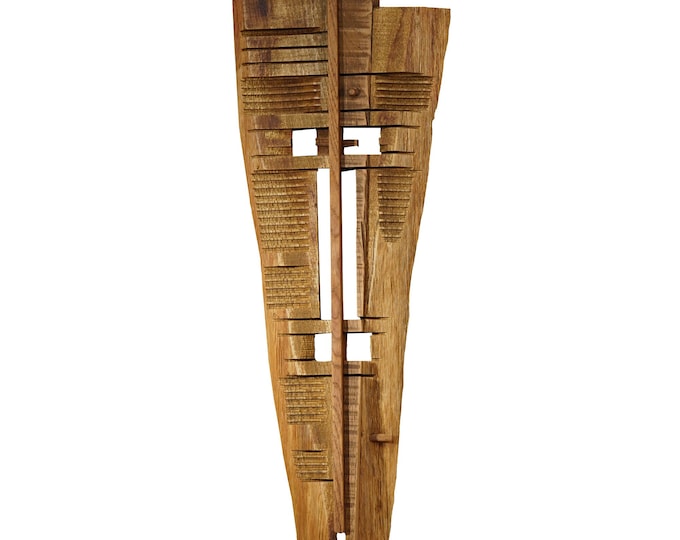 KINICH AHAU - original wood wall sculpture by Sava Draganov