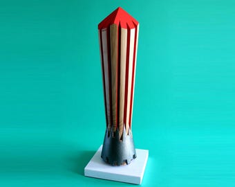 GRAVITY I - original cedar wood sculpture by Nikolay Martinov