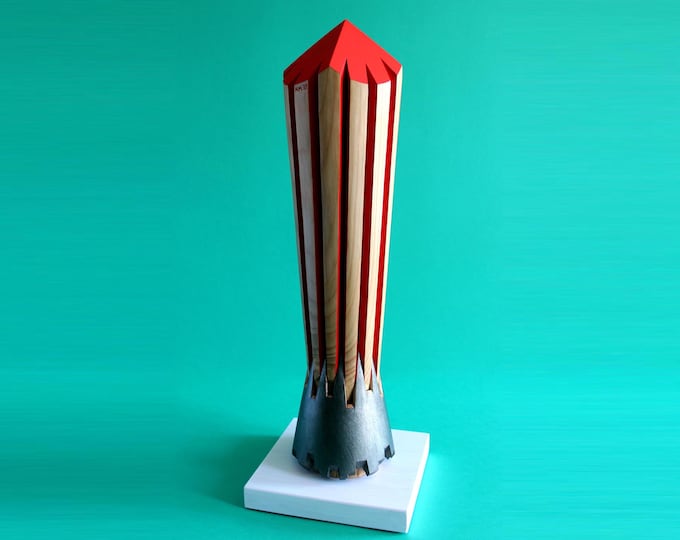 GRAVITY I - original cedar wood sculpture by Nikolay Martinov