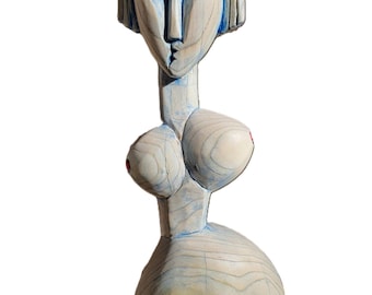 PRIMORDIAL EVE - original wood sculpture by George Troyanov
