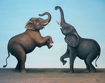 CULTURAL DIPLOMACY - original oil painting by Grigor Velev