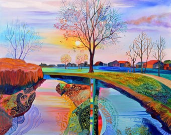 GOLDEN HOUR - original oil painting by Silvia Pavlova