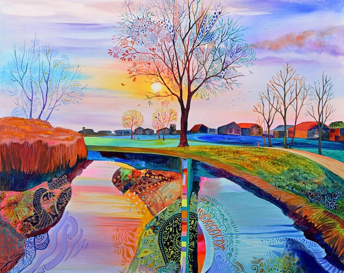 GOLDEN HOUR - original oil painting by Silvia Pavlova