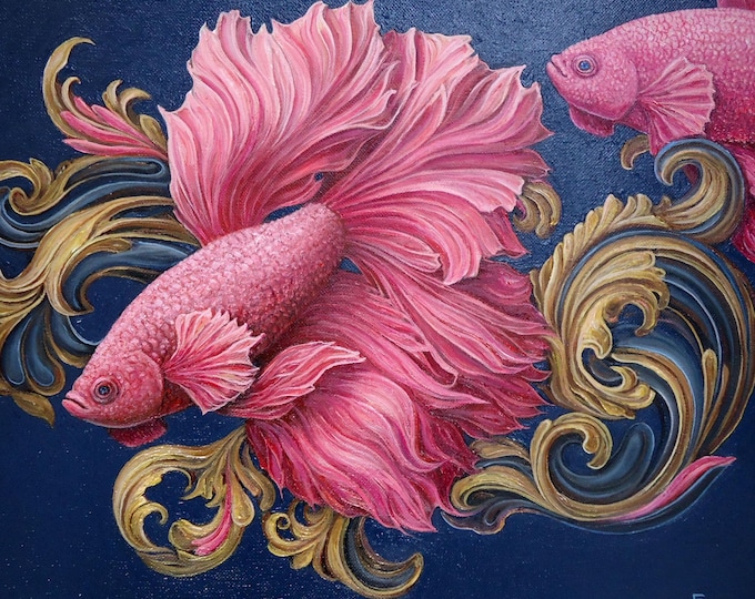 SERENITY OF PINK - original oil painting by Grigor Velev