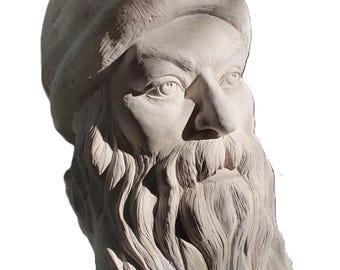 OSHO - original wood sculpture by George Troyanov