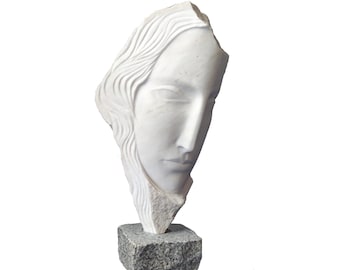 AYA - original marble sculpture by Rasho Mitev
