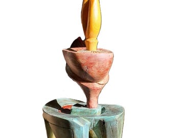 FLAME - original wood sculpture by George Troyanov