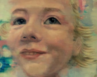 PURE GENUINE SMILE - original oil painting by Nikola Gulev