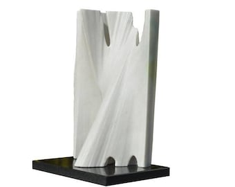 WHITE FALCON - original marble sculpture by Ognyan Chitakov
