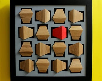 BEYOND THE FRAME - original wood wall sculpture by Nikolay Martinov