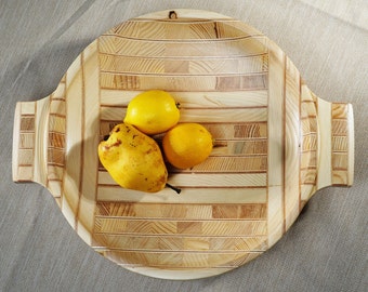 GOLDEN MEADOW - wood platter by Sava Draganov