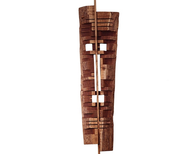 HUNAB KU - original wood wall sculpture by Sava Draganov