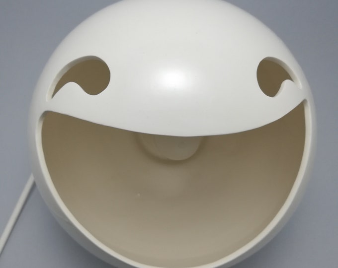 GRINNING SQUINTING SMILEY - original porcelain sculptural lamp by Zlatina Krusteva