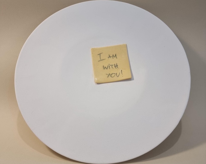 I AM WITH YOU - original ceramic wall sculpture by Zlatina Krusteva