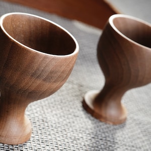 WALNUT COUPLE - wooden shot glasses by Sava Draganov