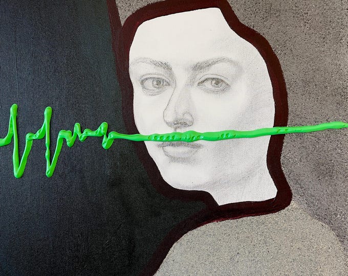 FREE SPEECH - original acrylic painting by Nikola Gulev