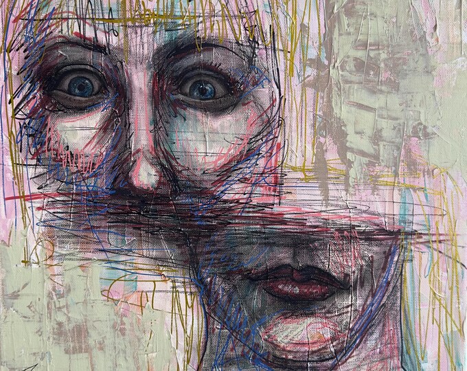 FEAR - original acrylic painting by Nikola Gulev