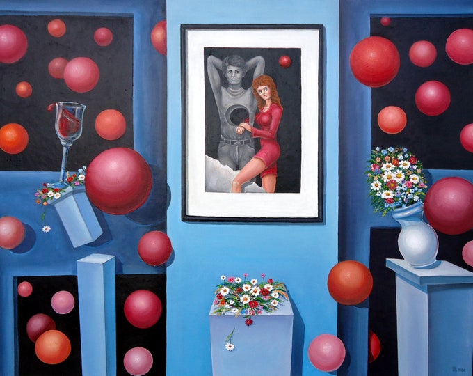 LOVE IS All AROUND - original oil painting by Grigor Velev