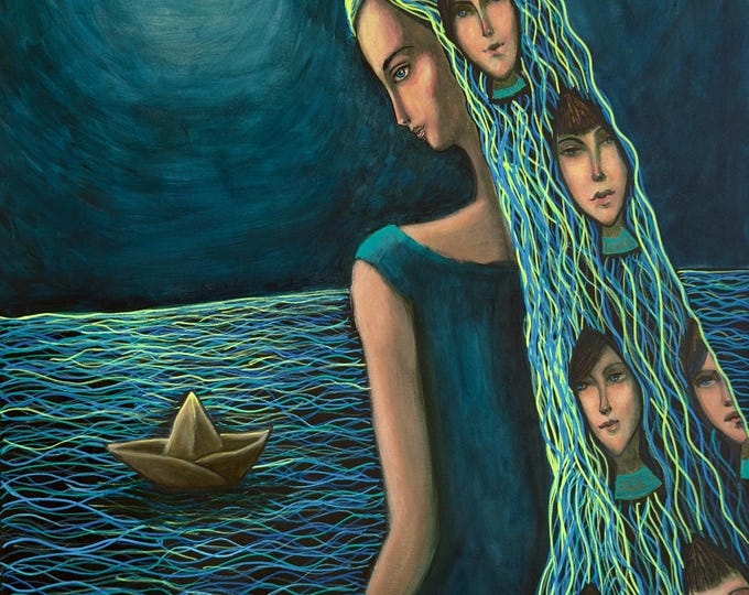 BEGINNING & END - original acrylic painting by Nikola Gulev
