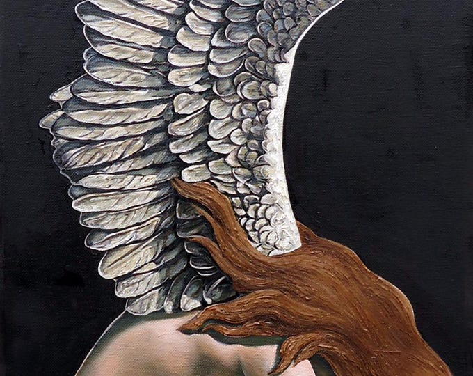 WHEN WINGS REMEMBER - original oil painting by Grigor Velev