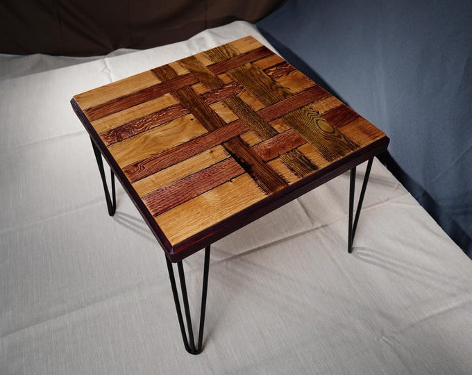 Wooden Table with Metal Legs - wood art design furniture by Sava Draganov