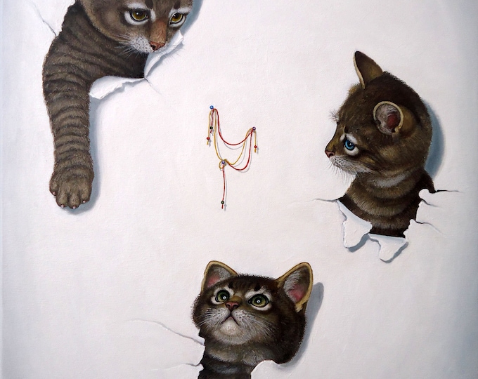 CURIOSITY UNLEASHED - original oil painting by Grigor Velev