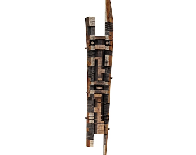 EK CHUAJ - original wood wall sculpture by Sava Draganov