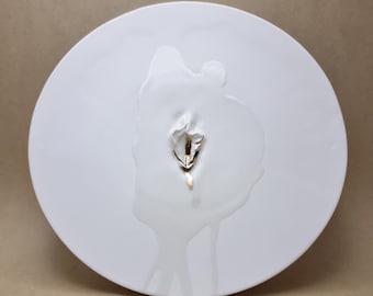VULVA HYPNOTICA X - original porcelain wall sculpture by Zlatina Krusteva