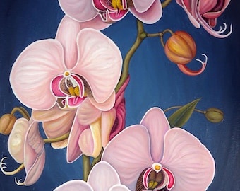 ORCHID ELEGANCE - original oil painting by Grigor Velev
