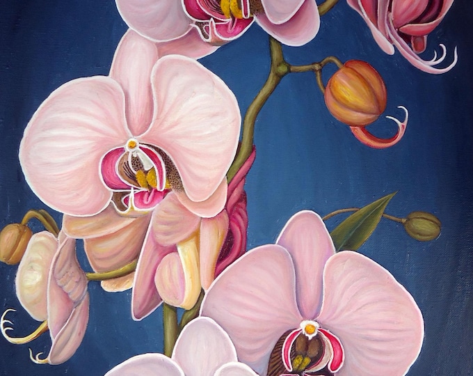 ORCHID ELEGANCE - original oil painting by Grigor Velev