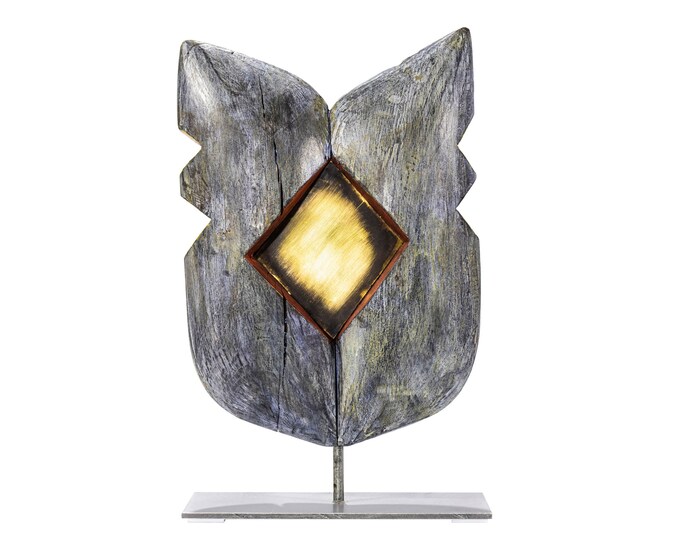 NIGHT BUTTERFLY - original wood sculpture by George Troyanov