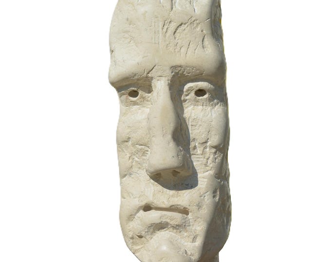 PYRRHO OF ELIS - original limestone sculpture by Ognyan Chitakov