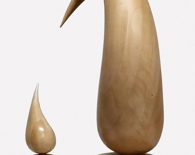 NEWBORN CARESS - wood sculpture by Tsvetan Nikolov