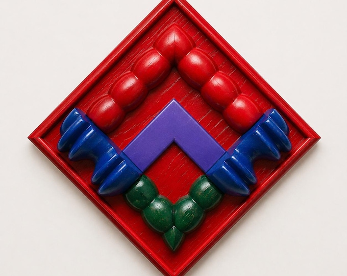 RED MEMORY - original wood wall sculpture by George Troyanov