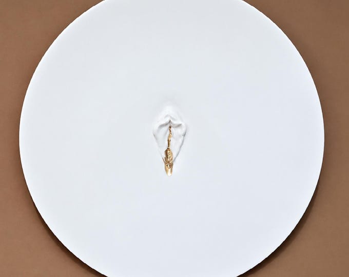 VULVA HYPNOTICA XXVIII - original porcelain wall sculpture by Zlatina Krusteva
