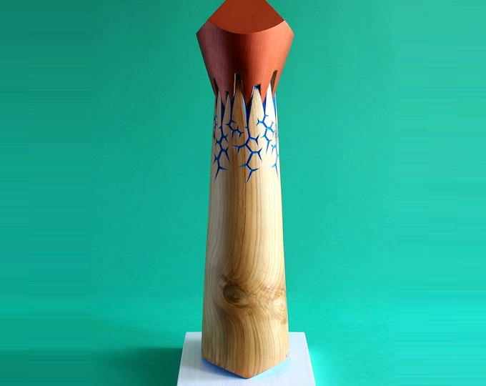 GRAVITY II - original cedar wood sculpture by Nikolay Martinov