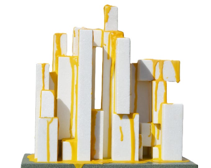 CASCADING POP ART - original marble sculpture by Ognyan Chitakov