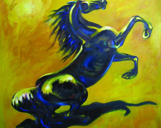 SAND HORSE - original oil painting by Hristo Hristov