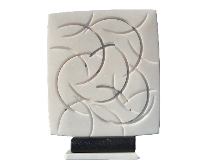 FANCY-SWIRLS - original marble sculpture by Ognyan Chitakov