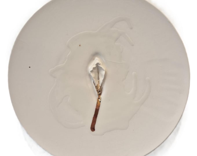VULVA HYPNOTICA XIII - original porcelain wall sculpture by Zlatina Krusteva